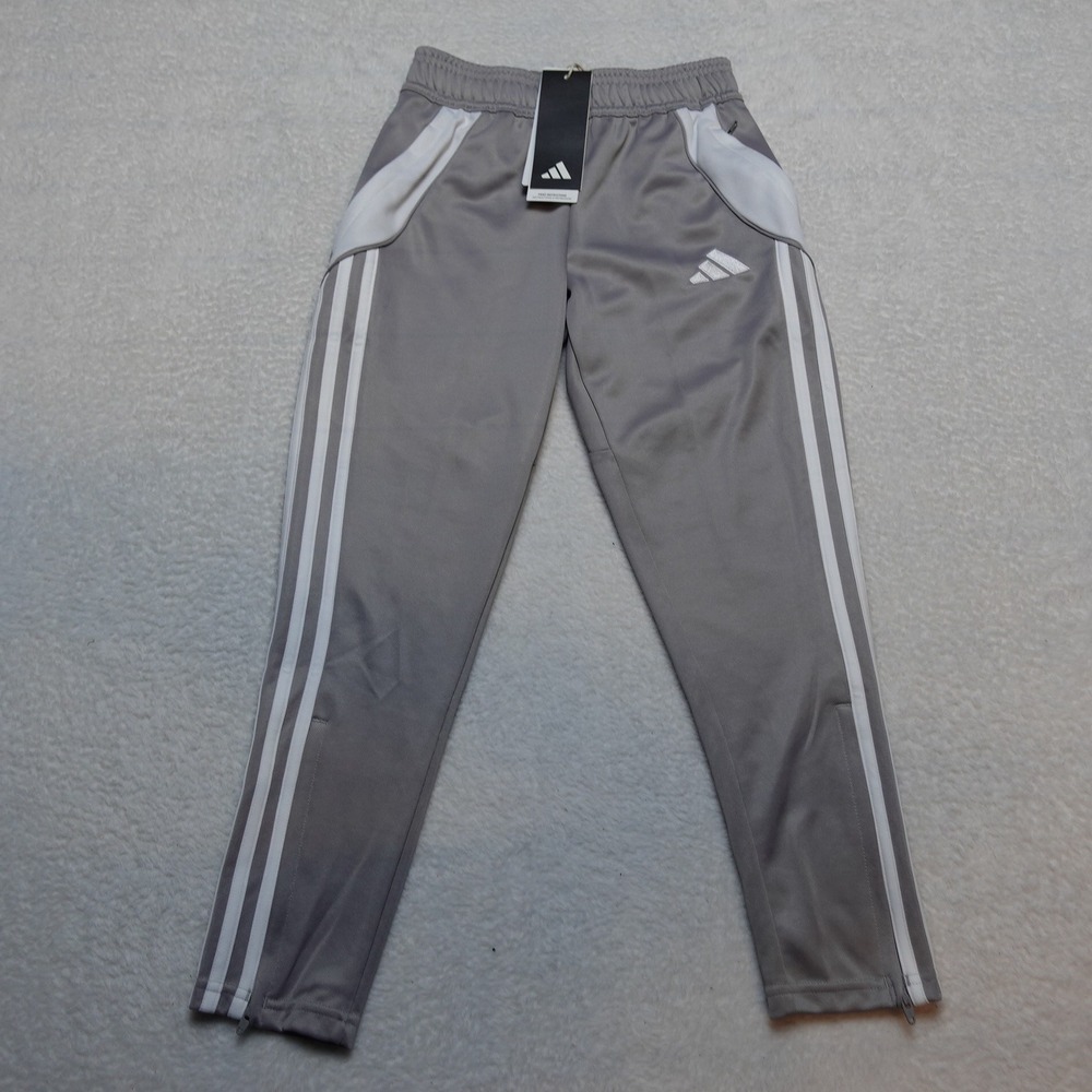 Adidas Tiro 24 Kids XS Grey White Soccer Training Pants IV7249 AEROREADY NWT